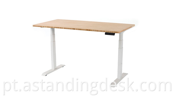 Boa qualidade e preço de 3 pernas L Shape Office Sit to Stand canto Altura de mesa ajustável